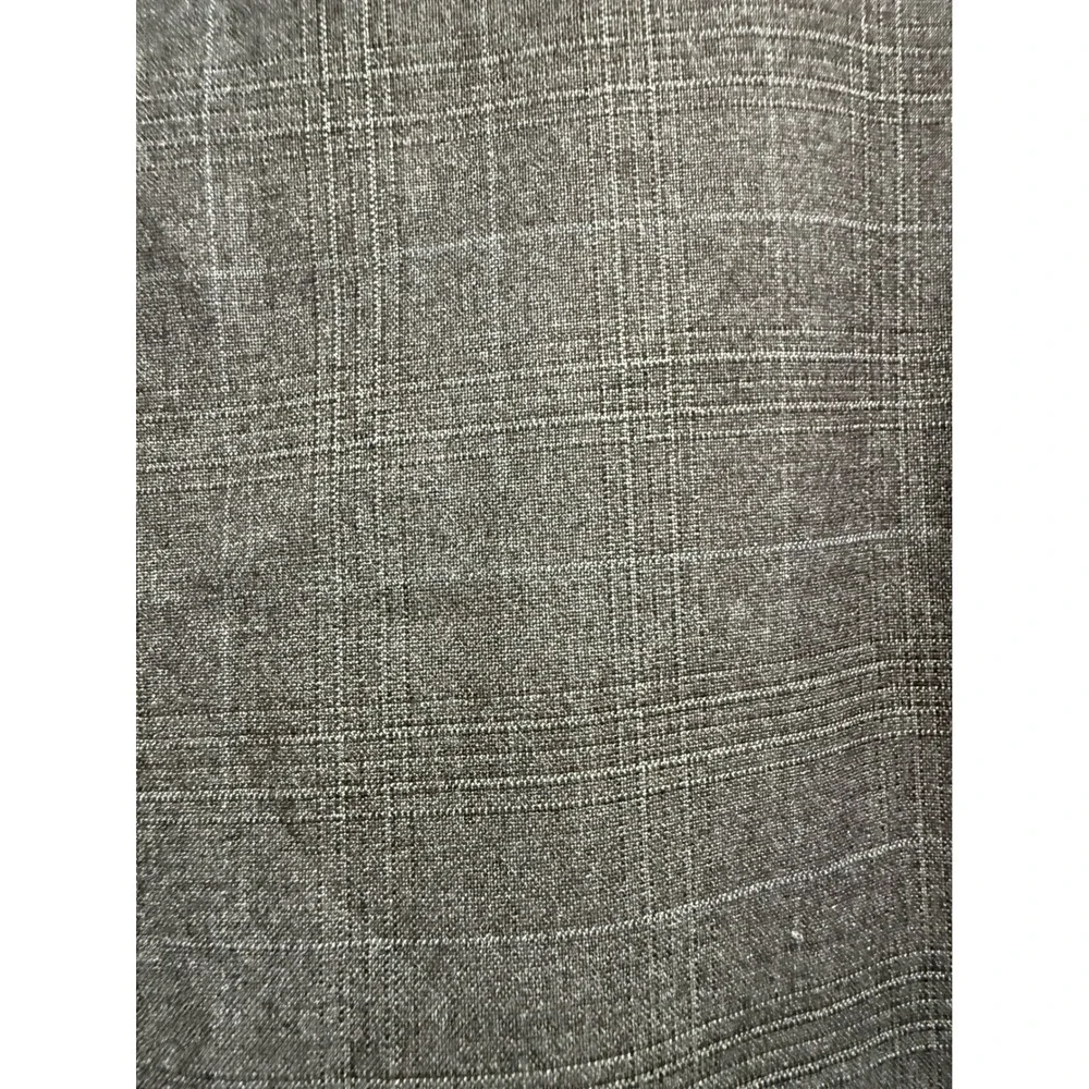 Haggar Pro Football Hall of Fame Mens Athletic Fit Suit Pants Grey Plaid 38x32